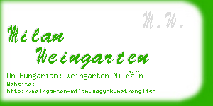 milan weingarten business card
